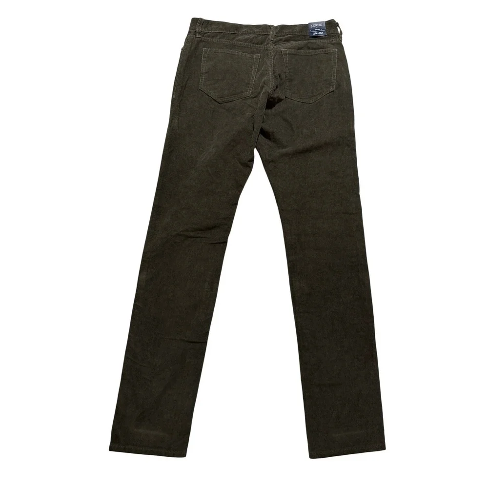 J.Crew Flex Slim‎ Corduroy Pants Olive Green 29x32